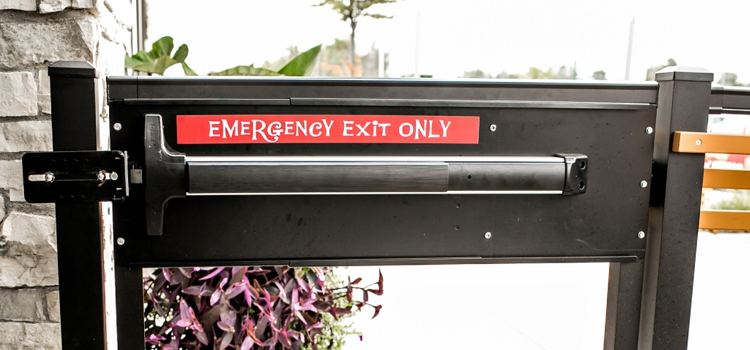 emergency push bar installation in Roseville